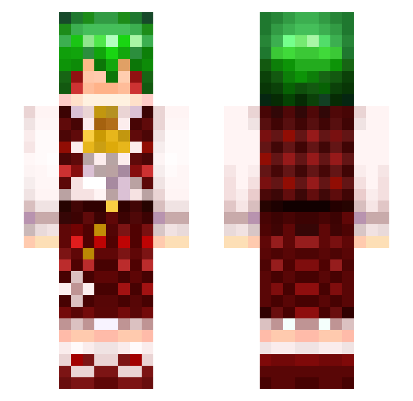 kurakage Minecraft skin, front and back view