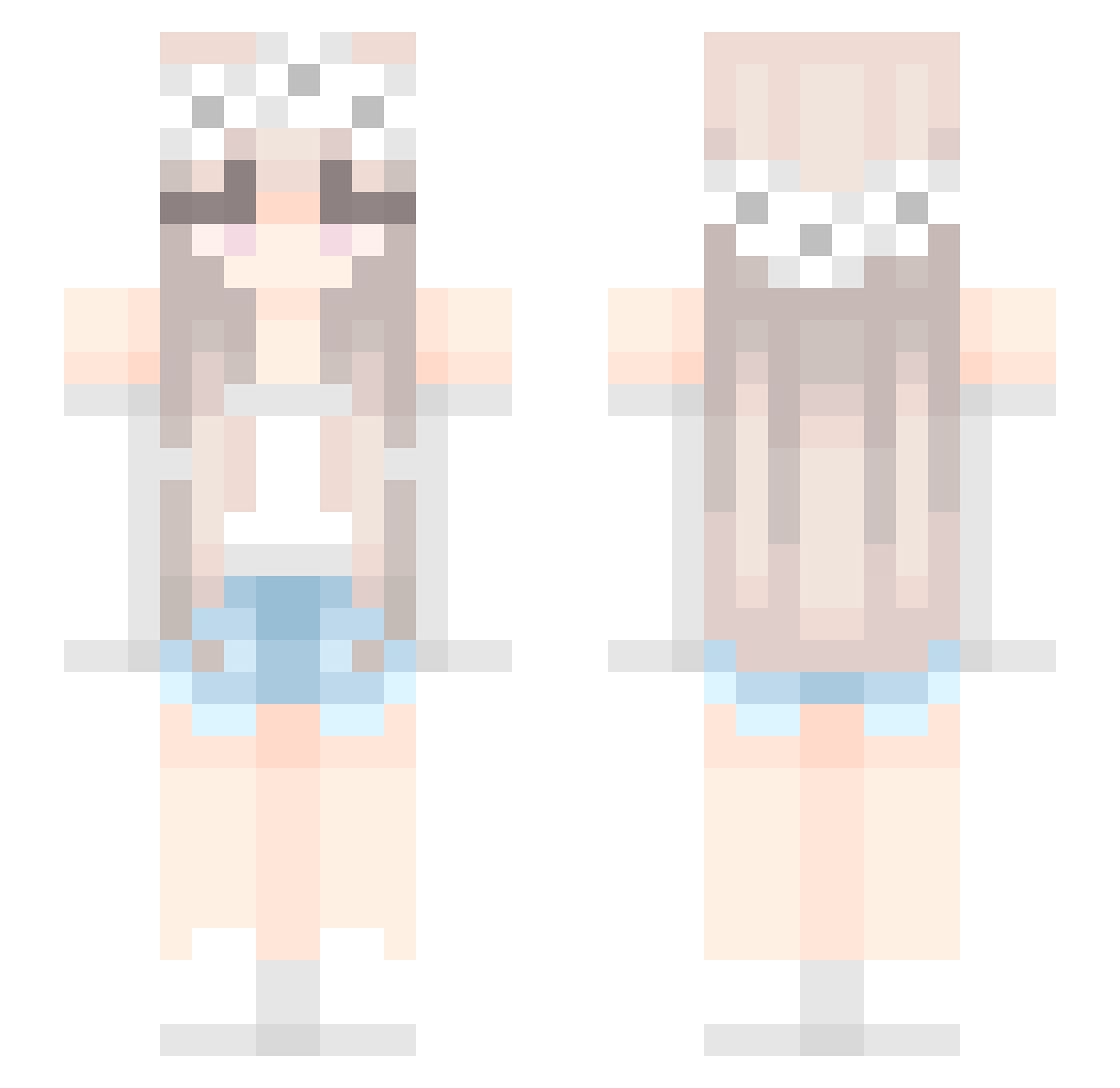 Lemuren_sohnTV Minecraft skin, front and back view