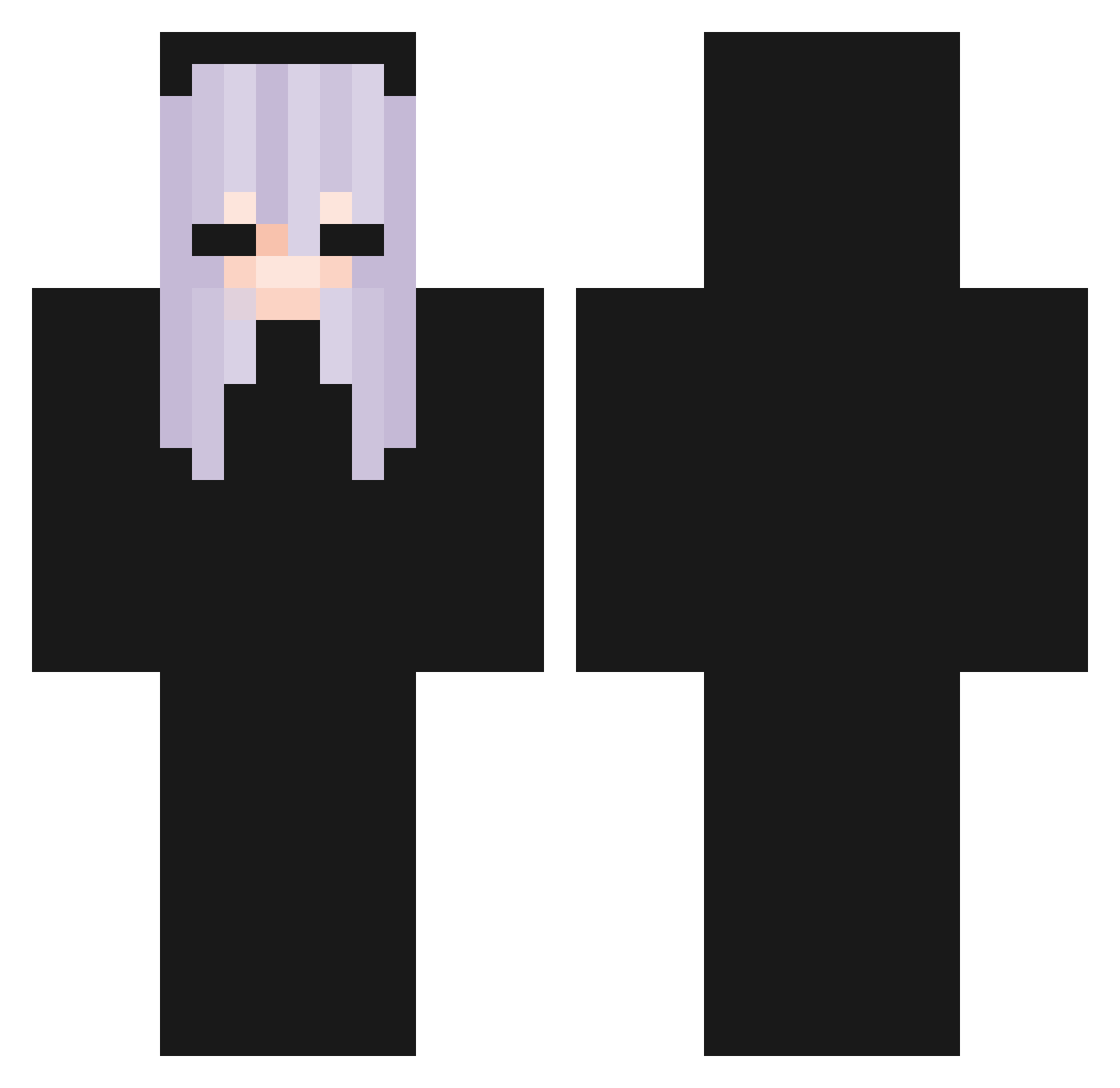 TeufelYT Minecraft skin, front and back view