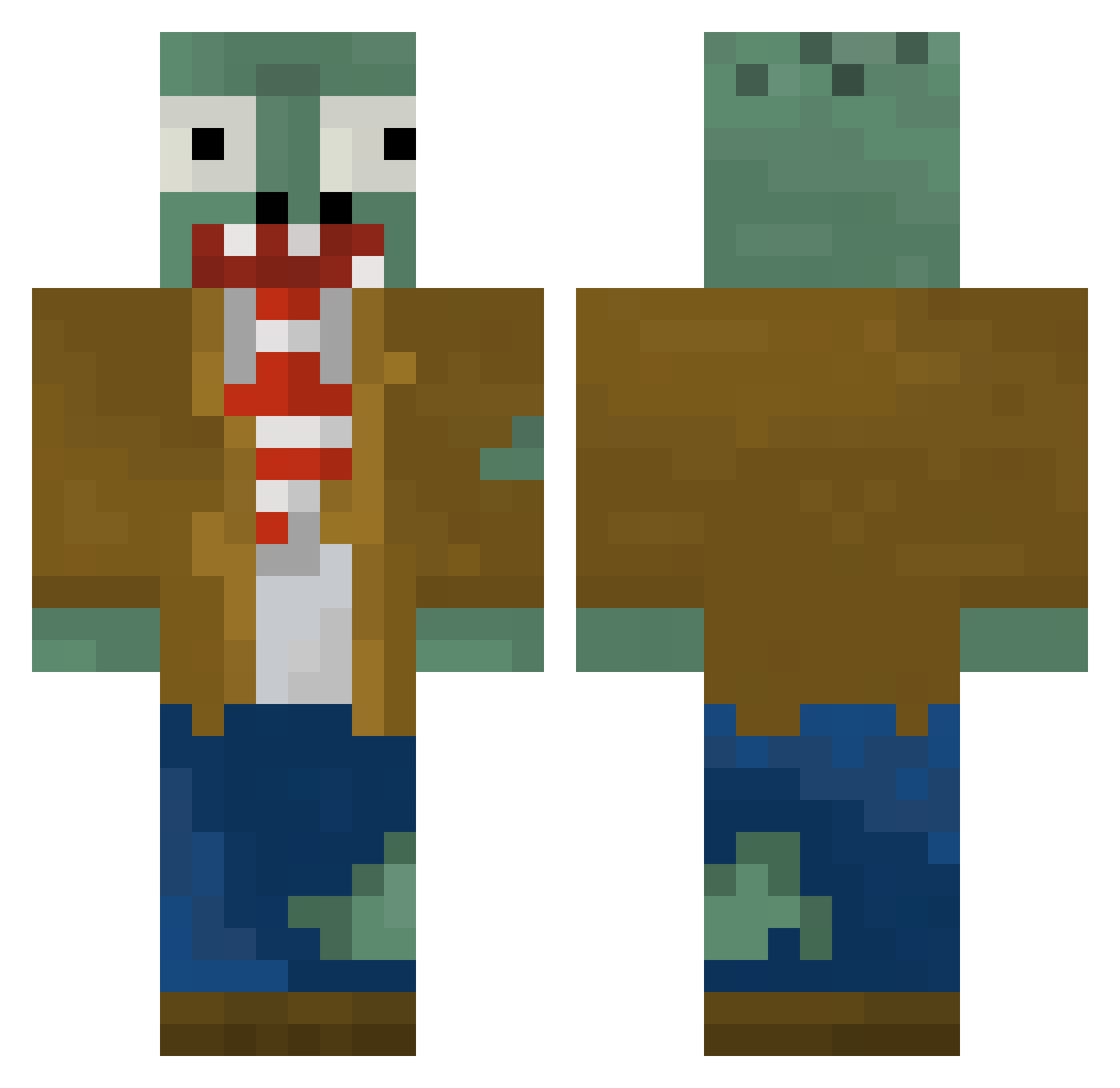 barannnnnn Minecraft skin, front and back view
