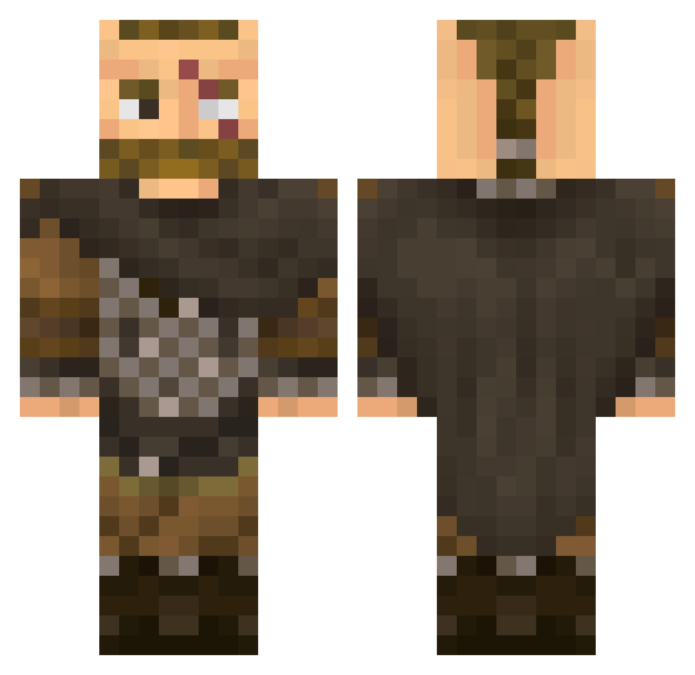 ThatOneBlueGoat Minecraft skin, front and back view