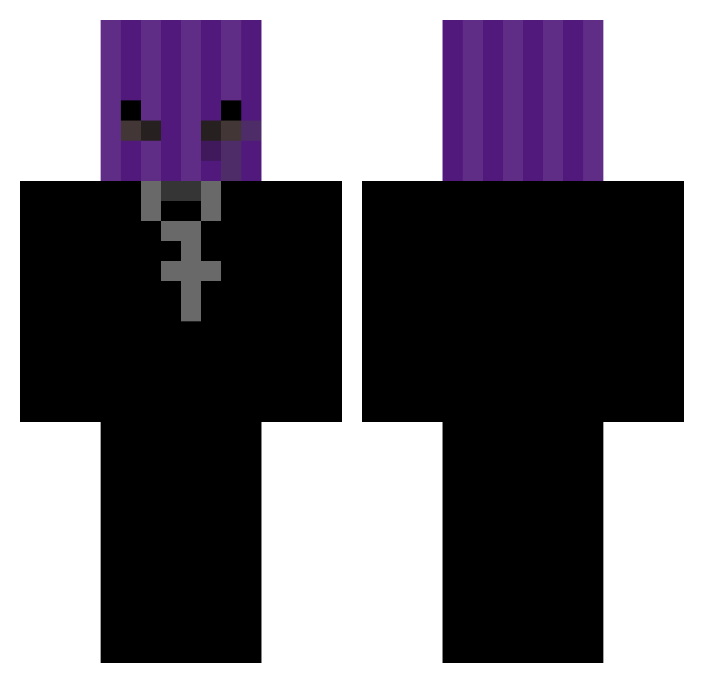 Dauor Minecraft skin, front and back view