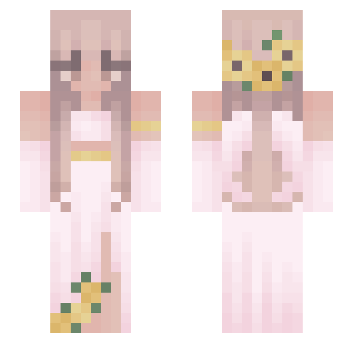 IloveCheapWhiske Minecraft skin, front and back view