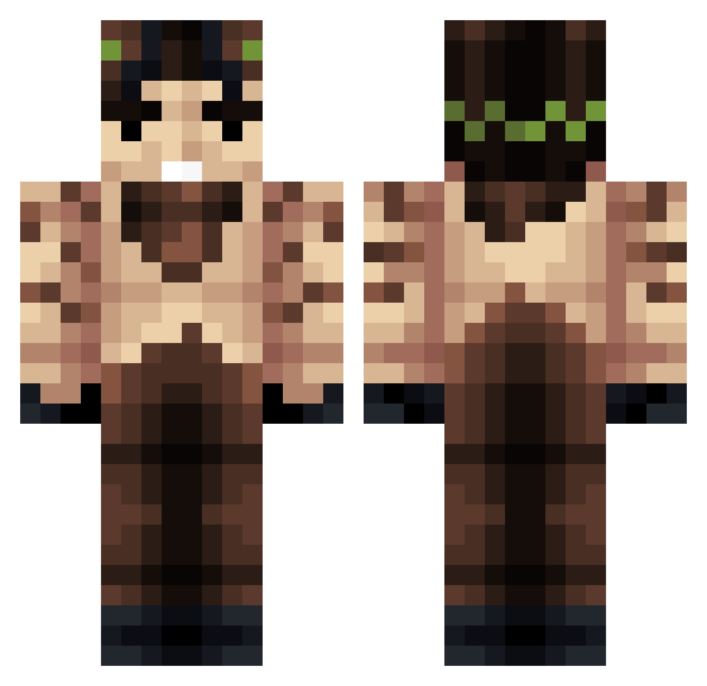 Onocentaur Minecraft skin, front and back view