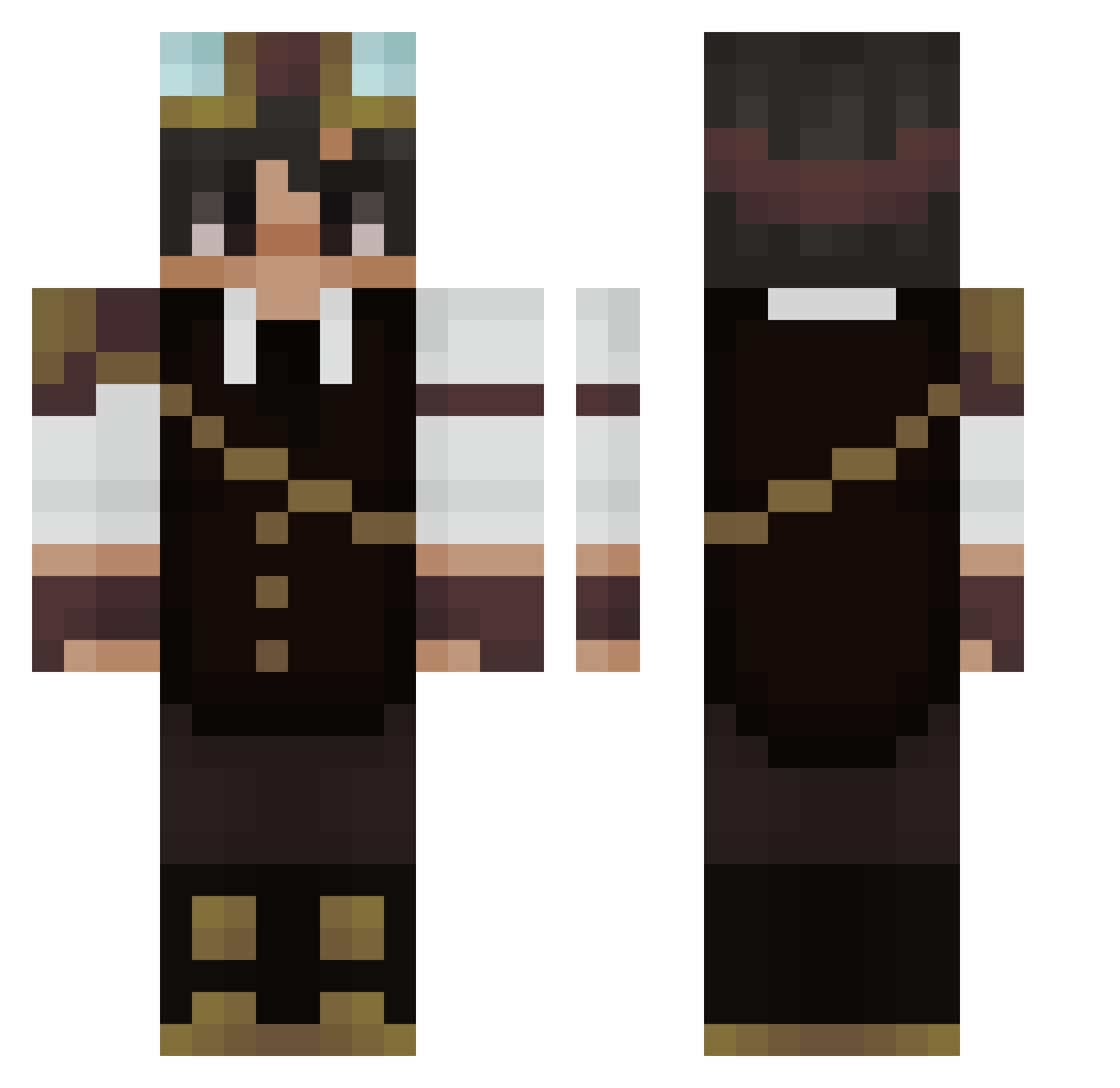 LatteMoment Minecraft skin, front and back view