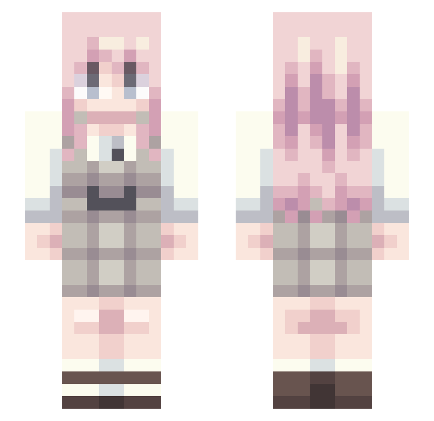 pzi0013 Minecraft skin, front and back view