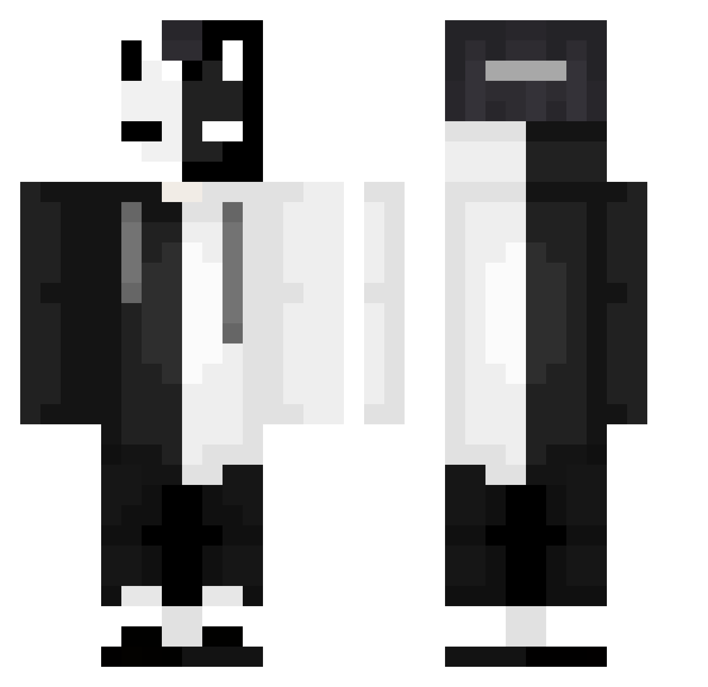 Rivalii Minecraft skin, front and back view