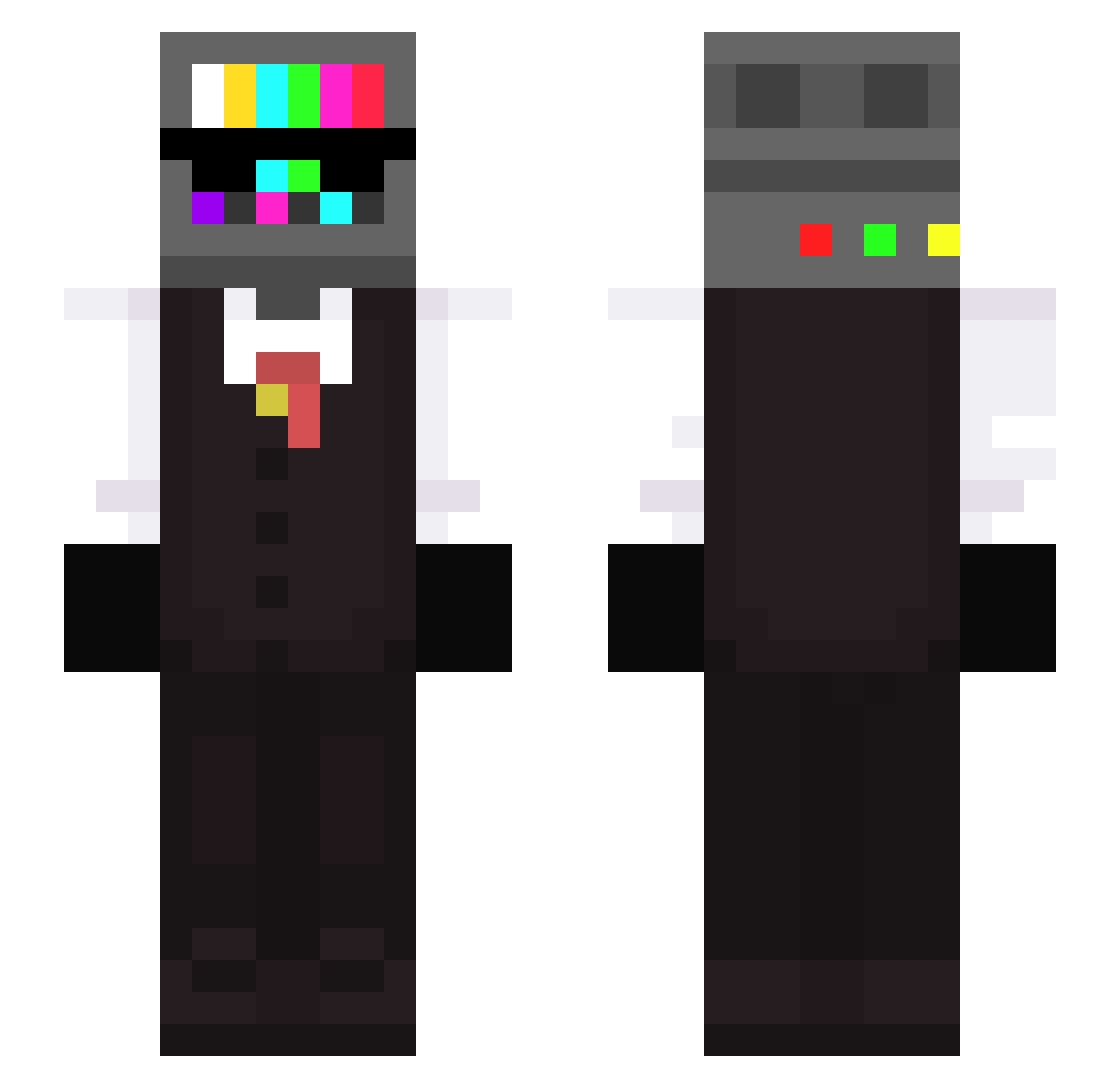 Joey9owls Minecraft skin, front and back view