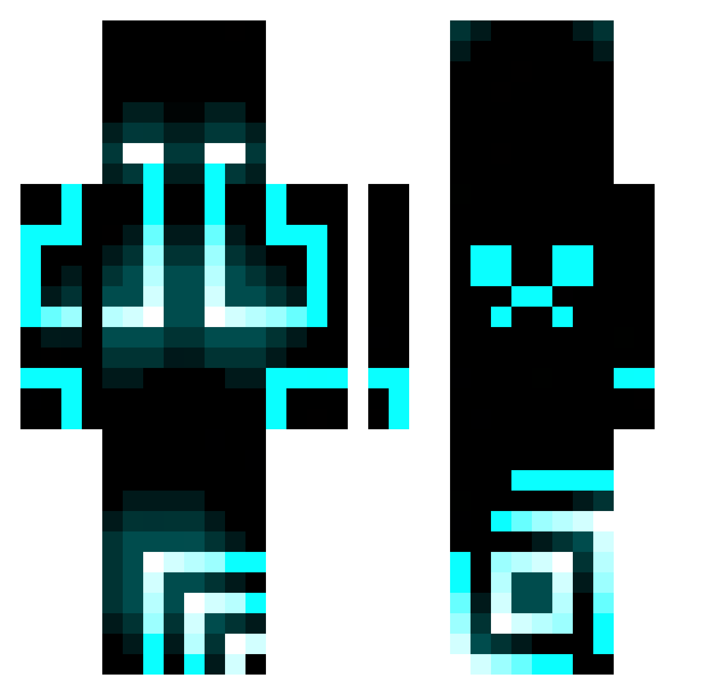 byphoenix Minecraft skin, front and back view