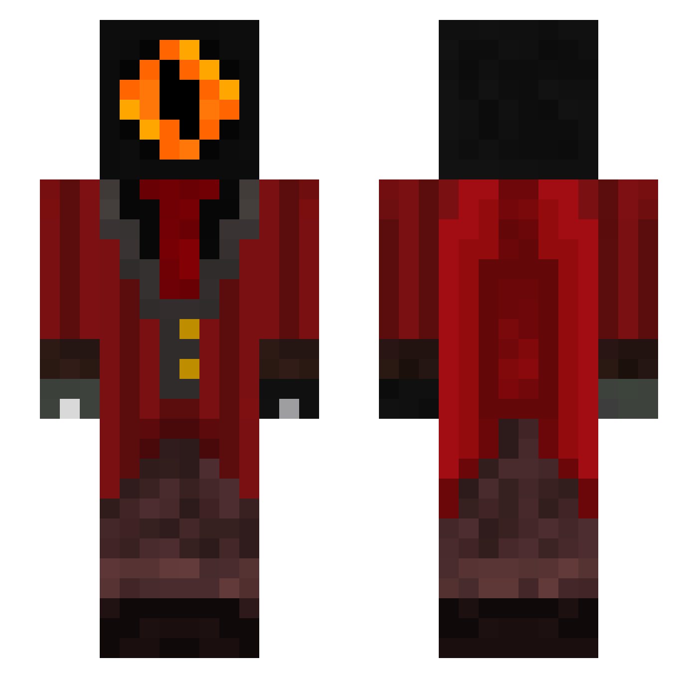 garmadino Minecraft skin, front and back view