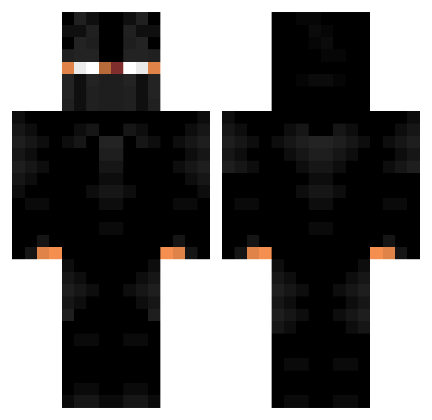 Jacobbbbbbbbbbb Minecraft skin, front and back view