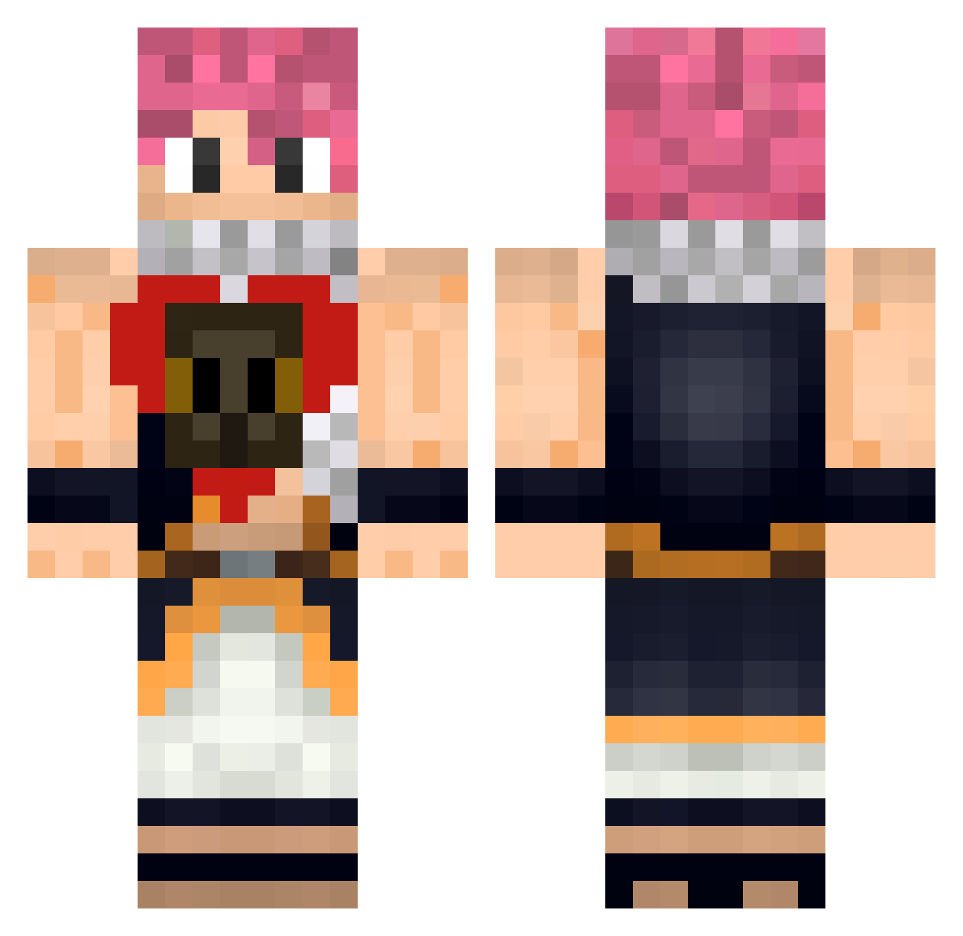 Swamy Minecraft skin, front and back view