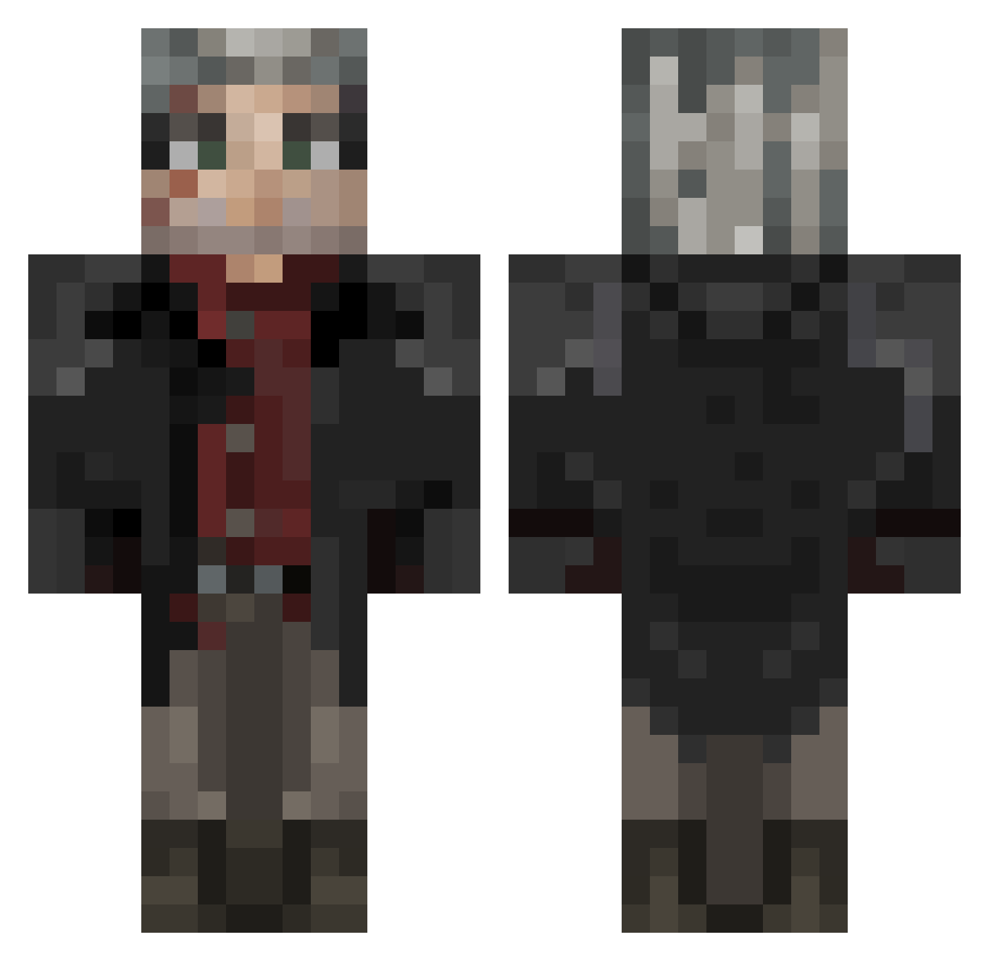 Kutluay Minecraft skin, front and back view