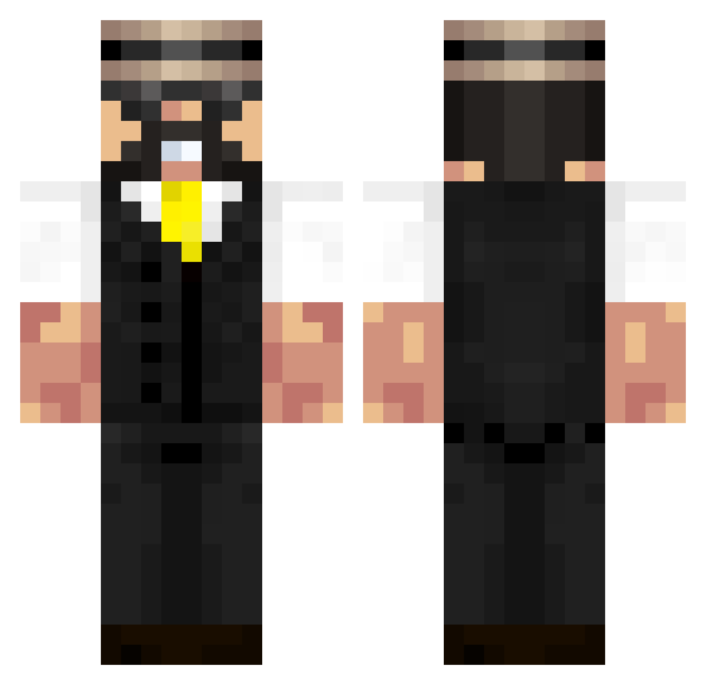 Pixelek_Pl Minecraft skin, front and back view