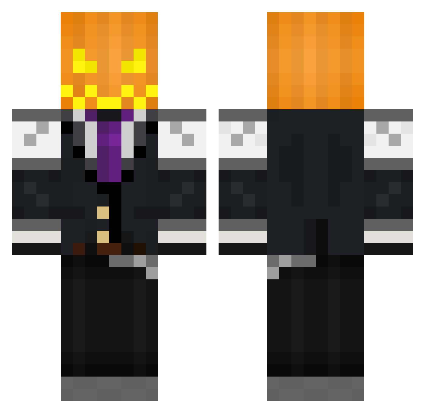 Tuanzi_wizard Minecraft skin, front and back view