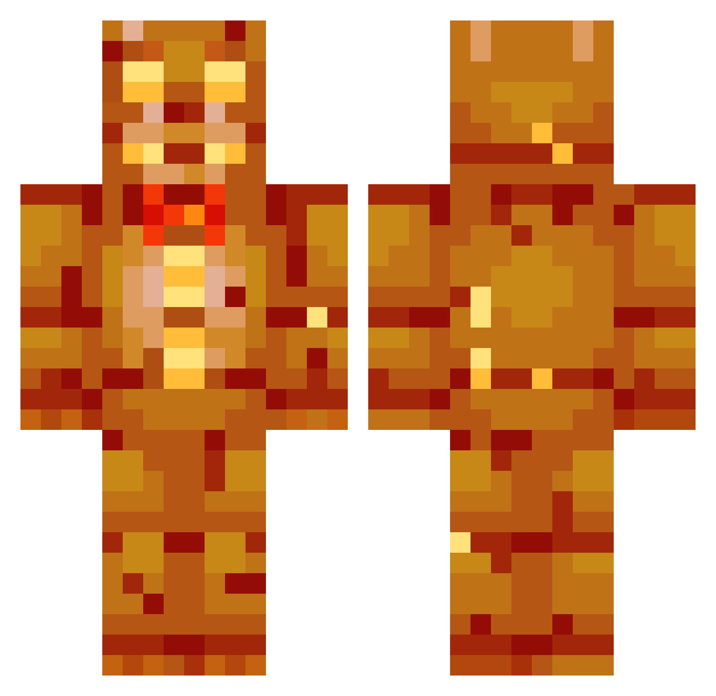 TetoKibby Minecraft skin, front and back view