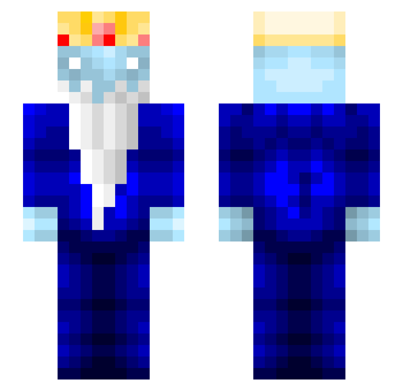 Maricea Minecraft skin, front and back view