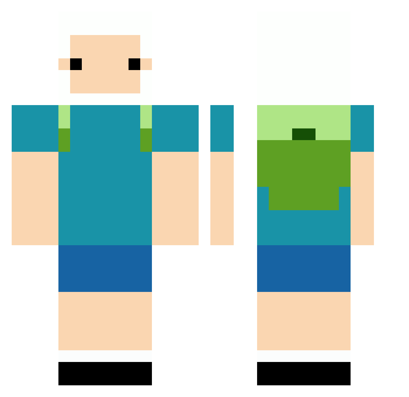 Dier0 Minecraft skin, front and back view