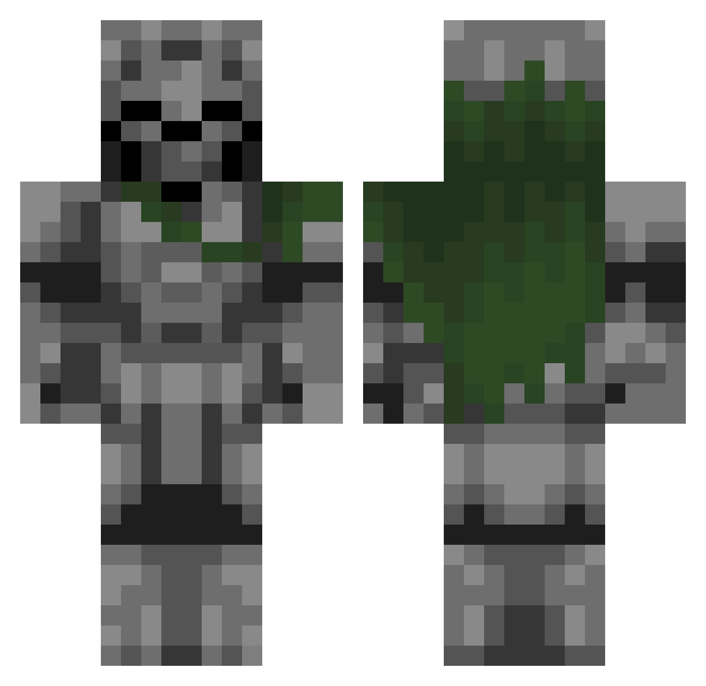 Mastershadow305 Minecraft skin, front and back view