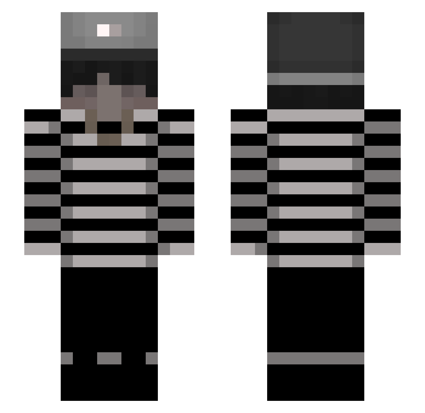 Gyav Minecraft skin, front and back view