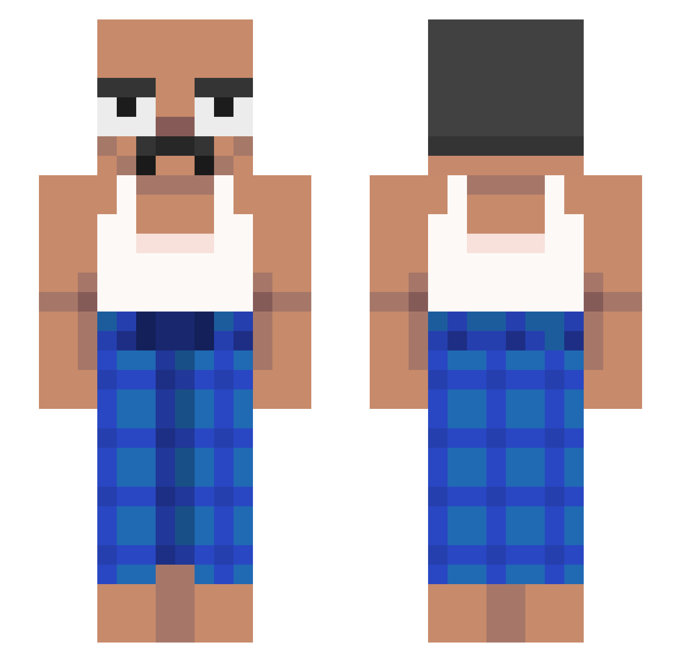 SupremeStar_ Minecraft skin, front and back view