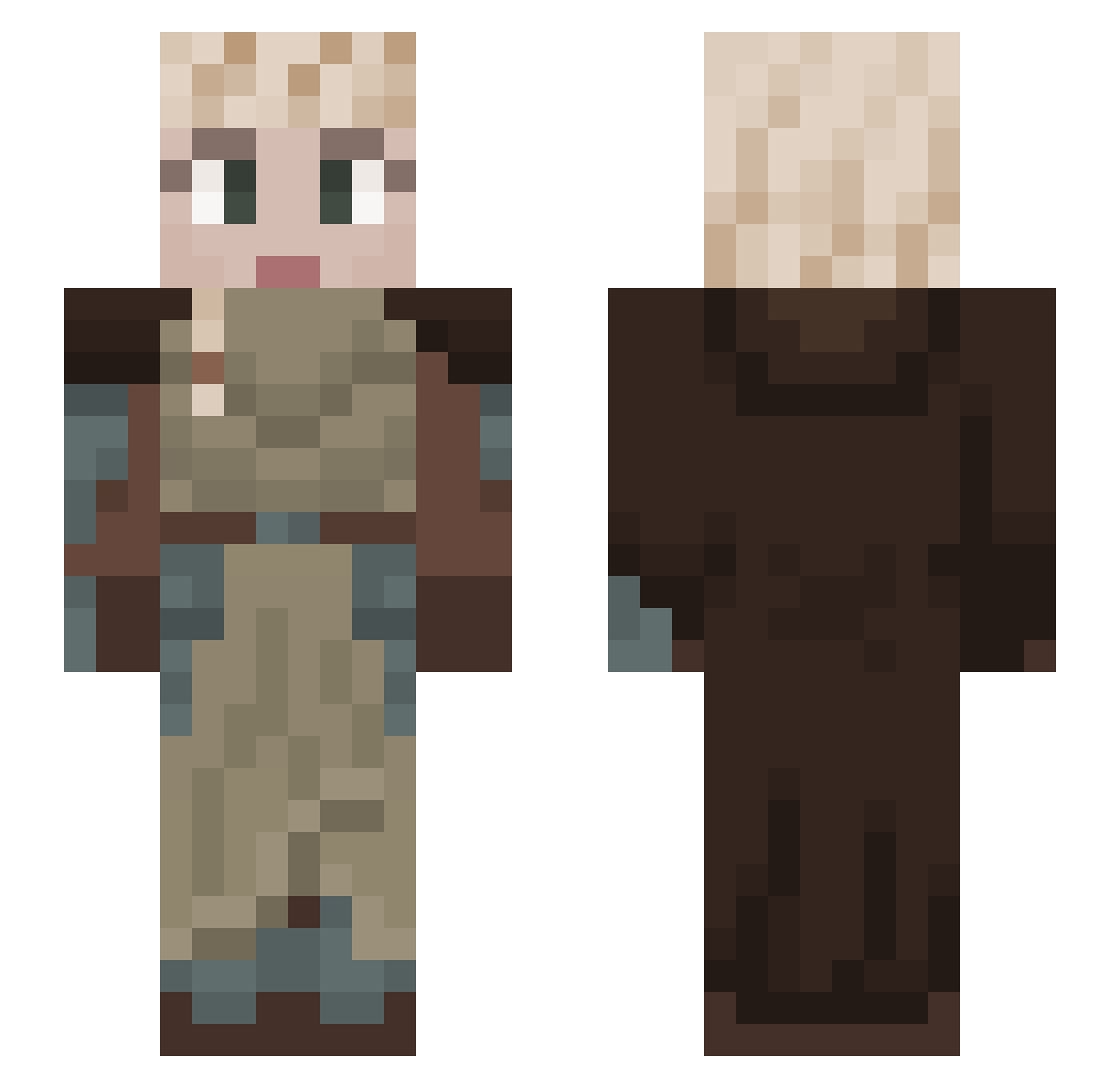 Eilish4You Minecraft skin, front and back view