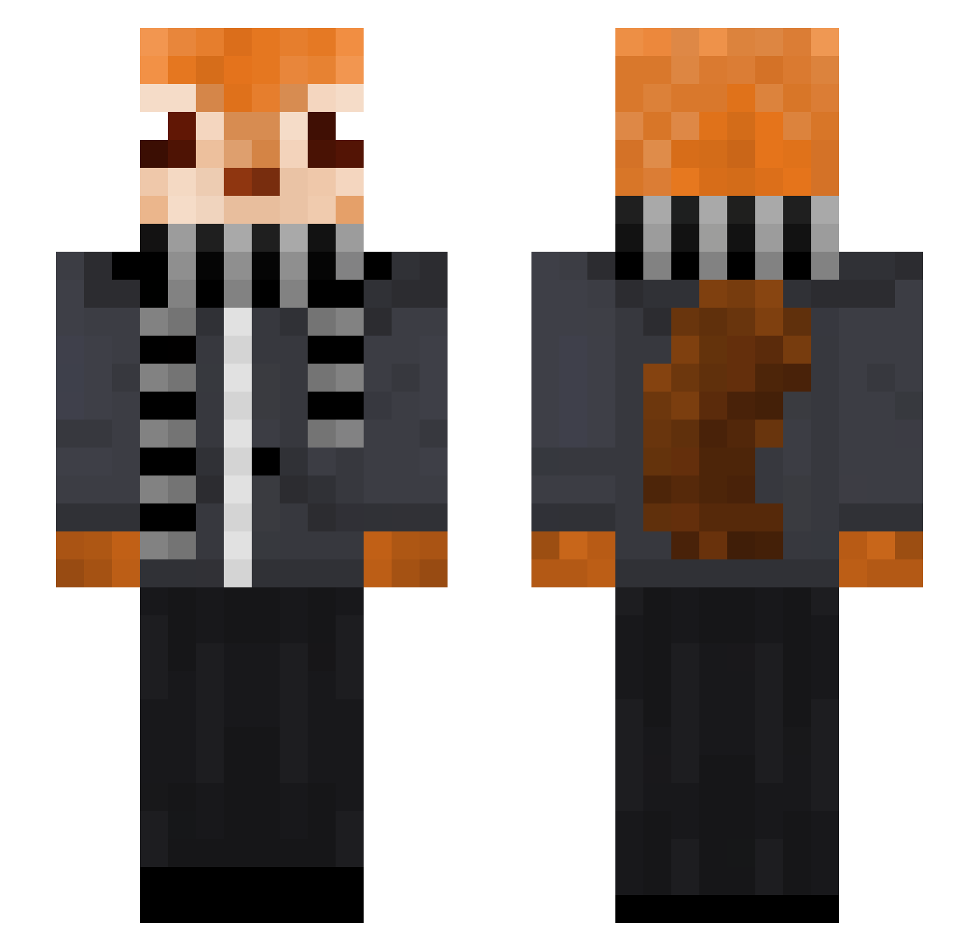FuzzySquirrel27 Minecraft skin, front and back view