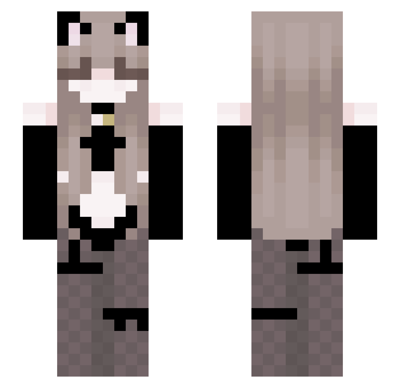 KayKayz22 Minecraft skin, front and back view