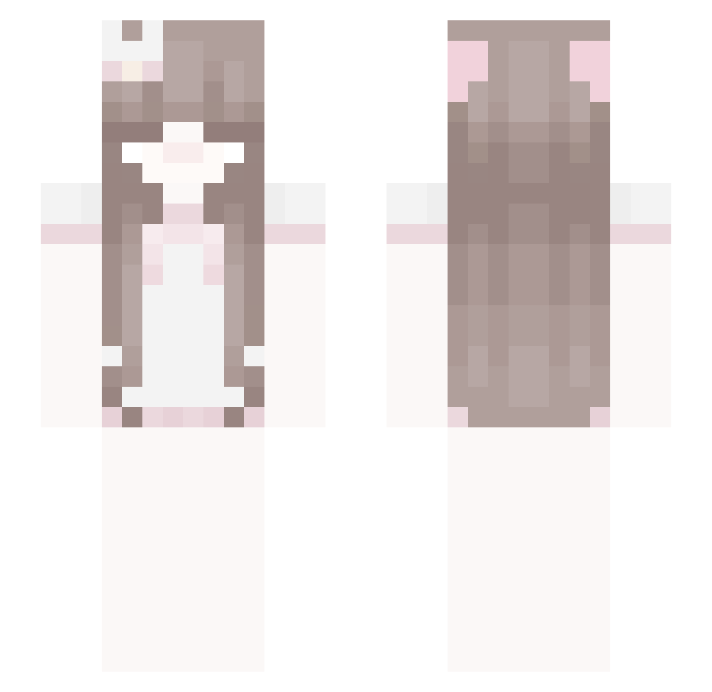naivezee Minecraft skin, front and back view