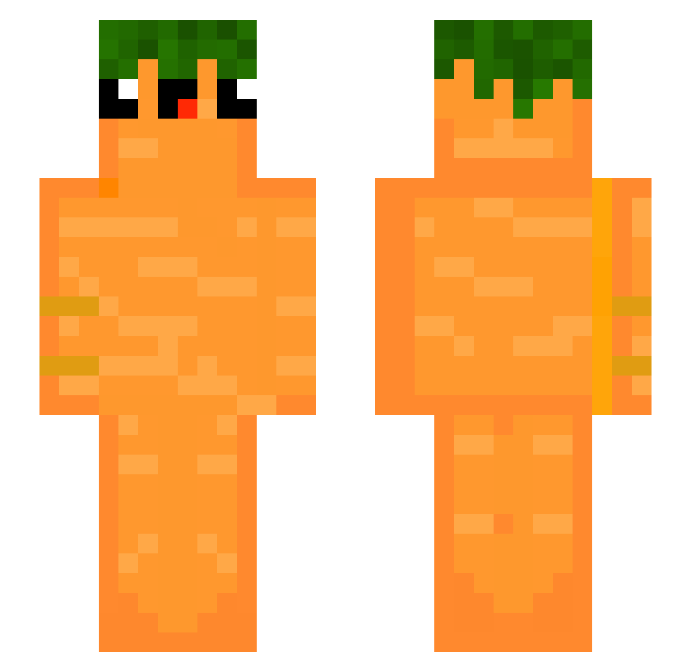 railedyarisa Minecraft skin, front and back view