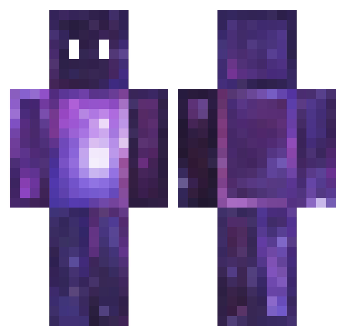 DerEineMax Minecraft skin, front and back view