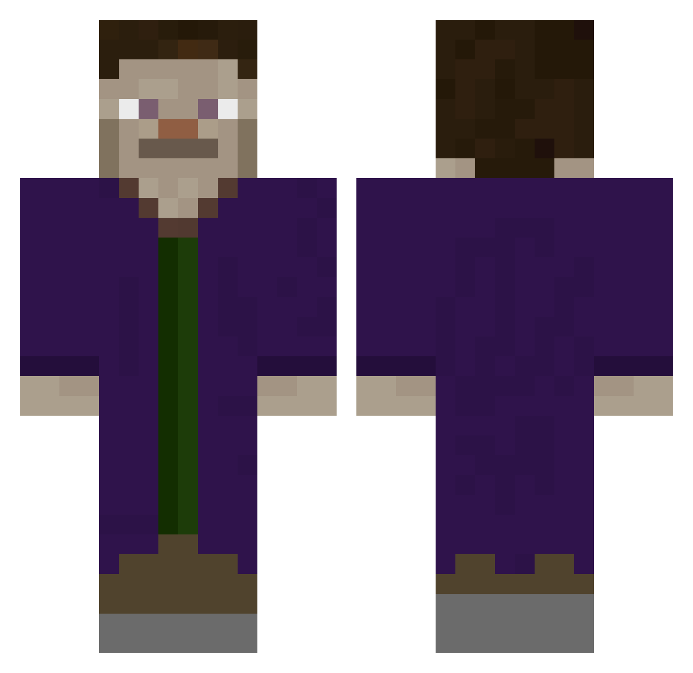 Aspi_09 Minecraft skin, front and back view