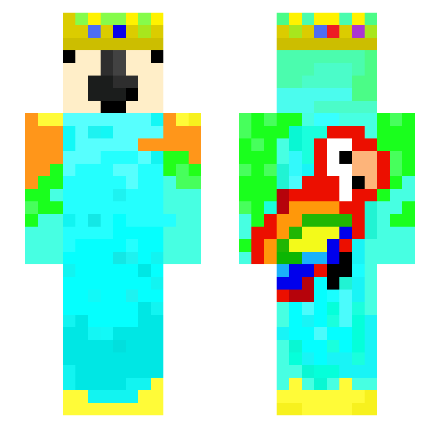 SonoAle_ Minecraft skin, front and back view