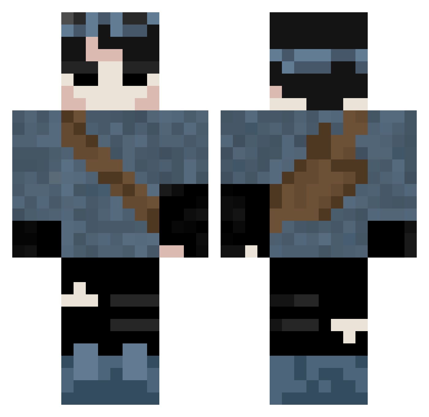 FarquaadXO Minecraft skin, front and back view