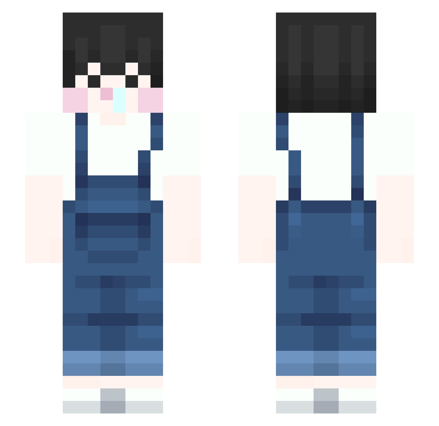 hye0n_n Minecraft skin, front and back view