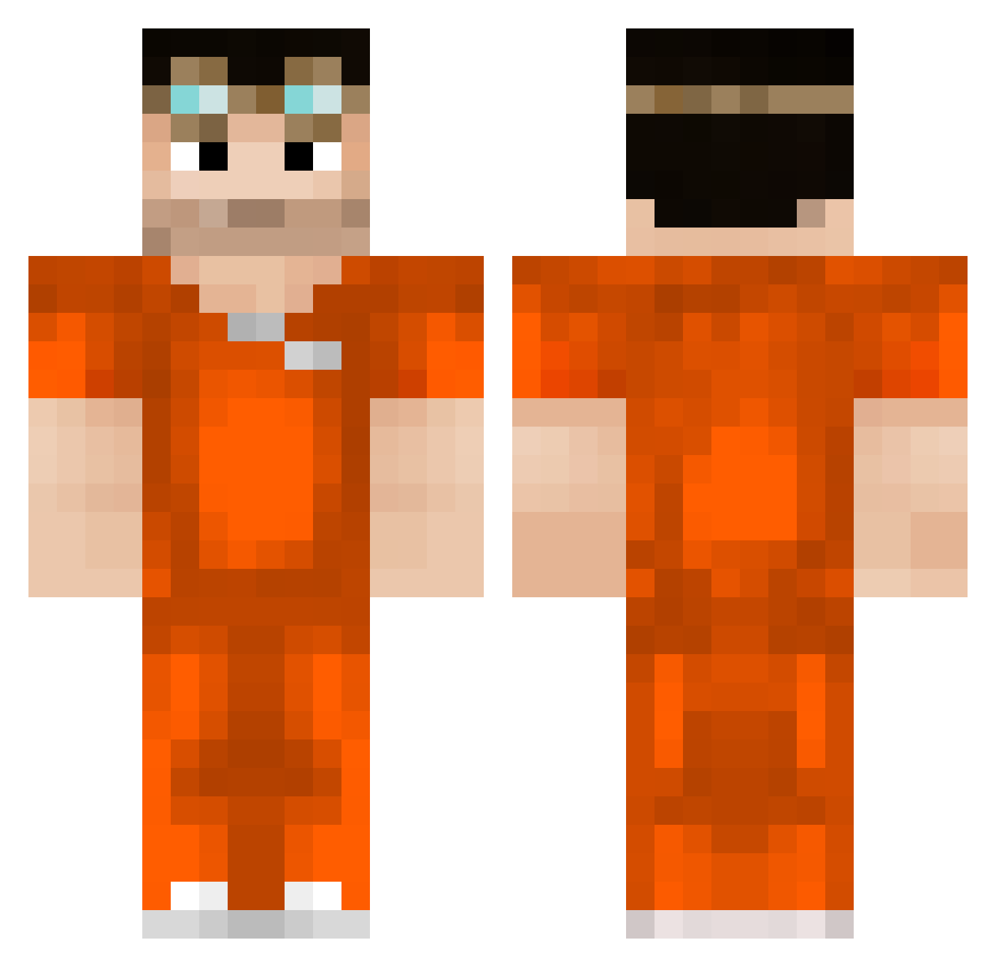 sexy3 Minecraft skin, front and back view
