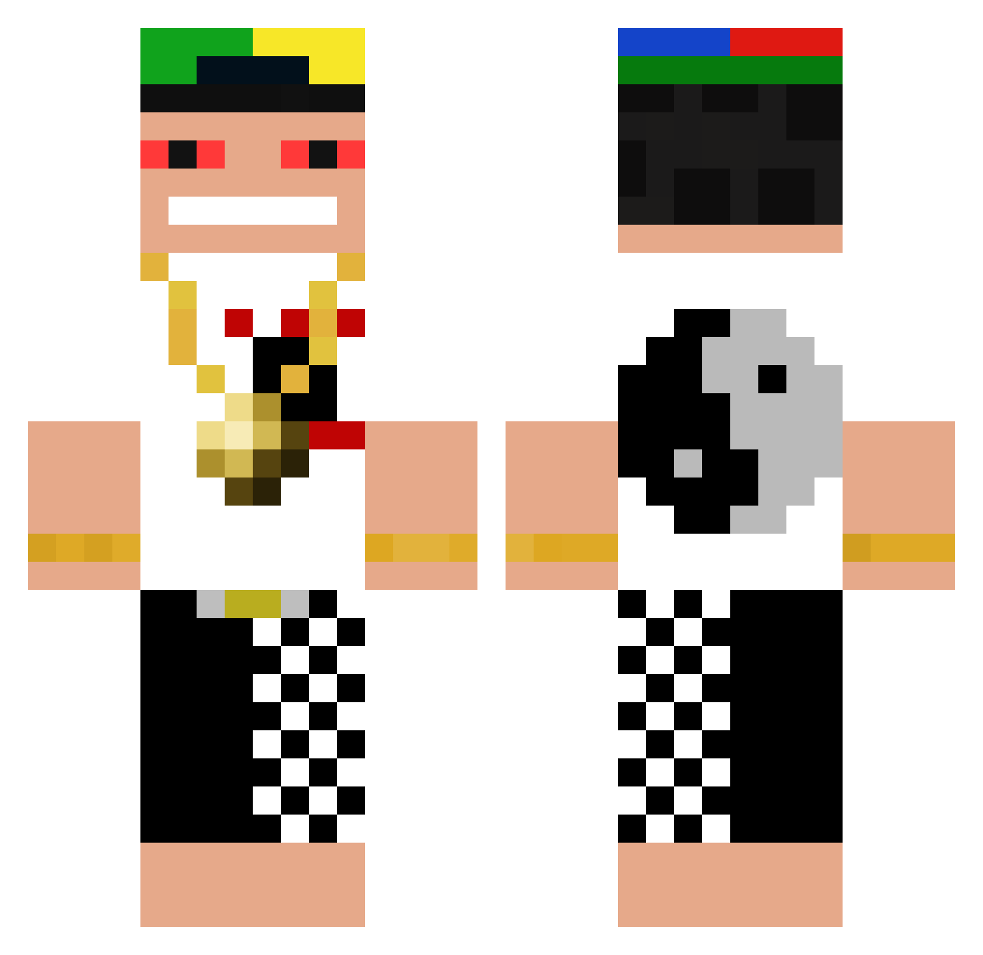 Z_IsI Minecraft skin, front and back view