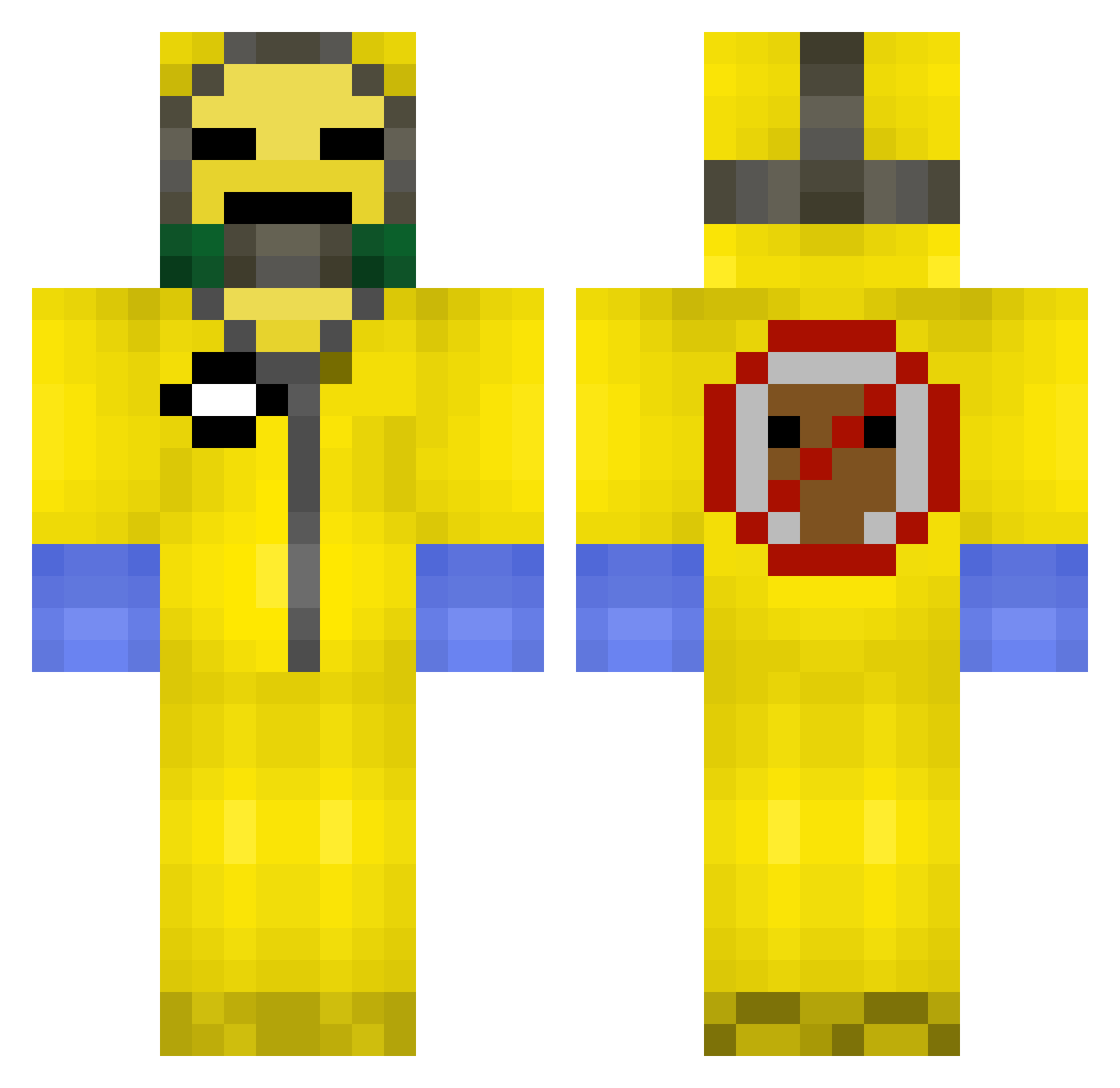 floppz69 Minecraft skin, front and back view