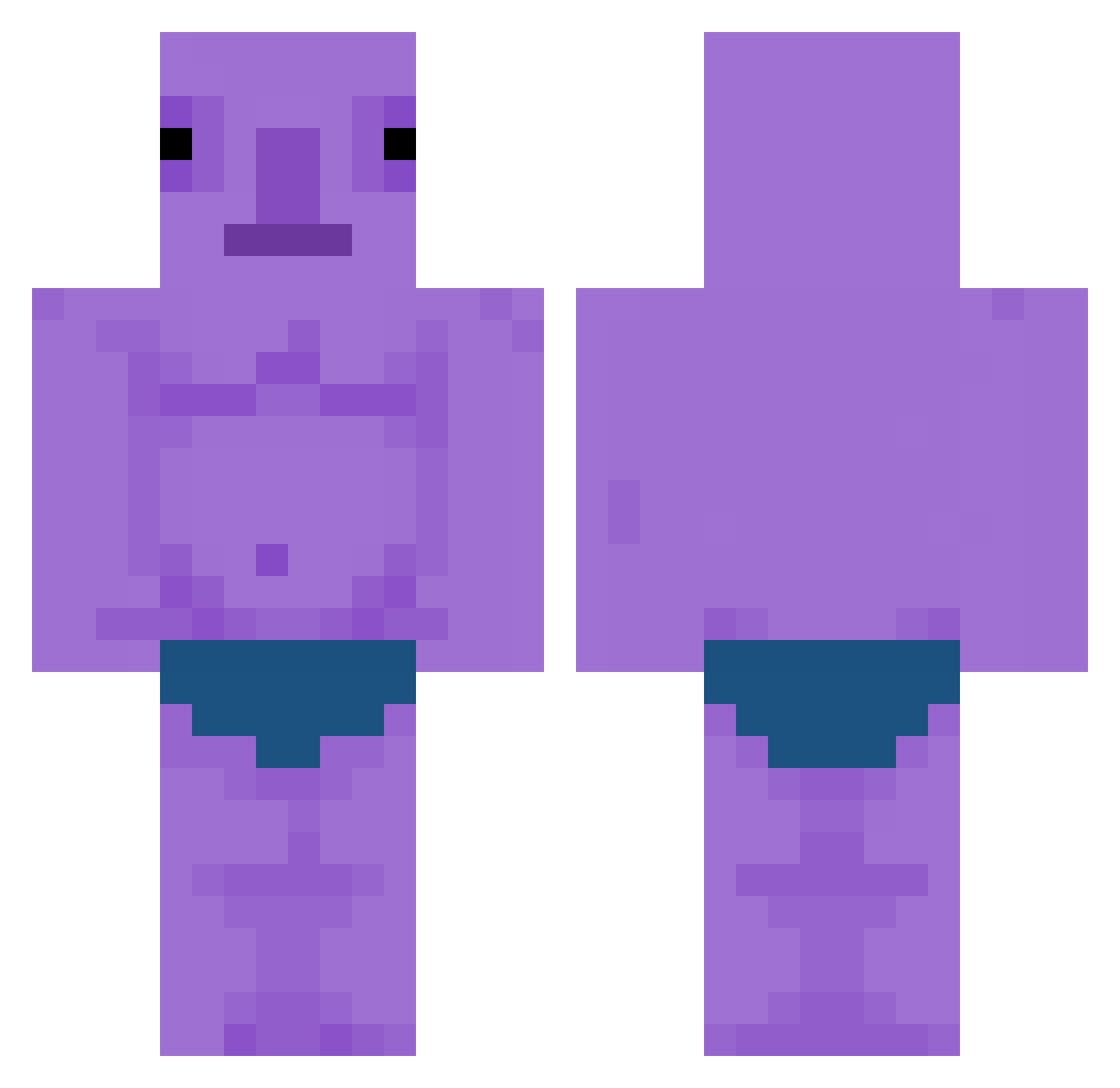 FarAway Minecraft skin, front and back view