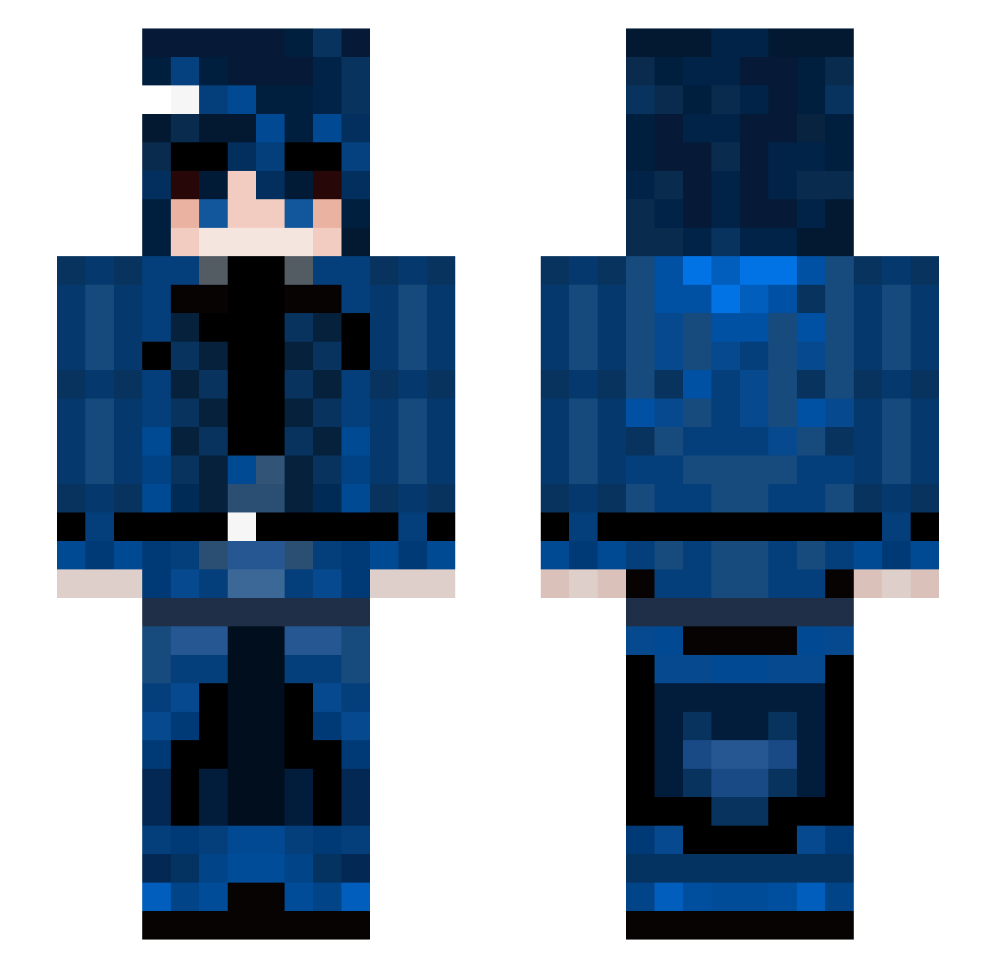 CrypticCatz Minecraft skin, front and back view