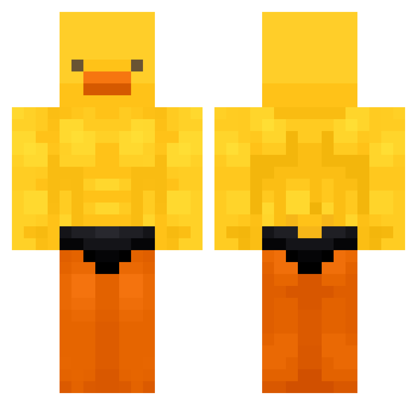 Sponge2013 Minecraft skin, front and back view