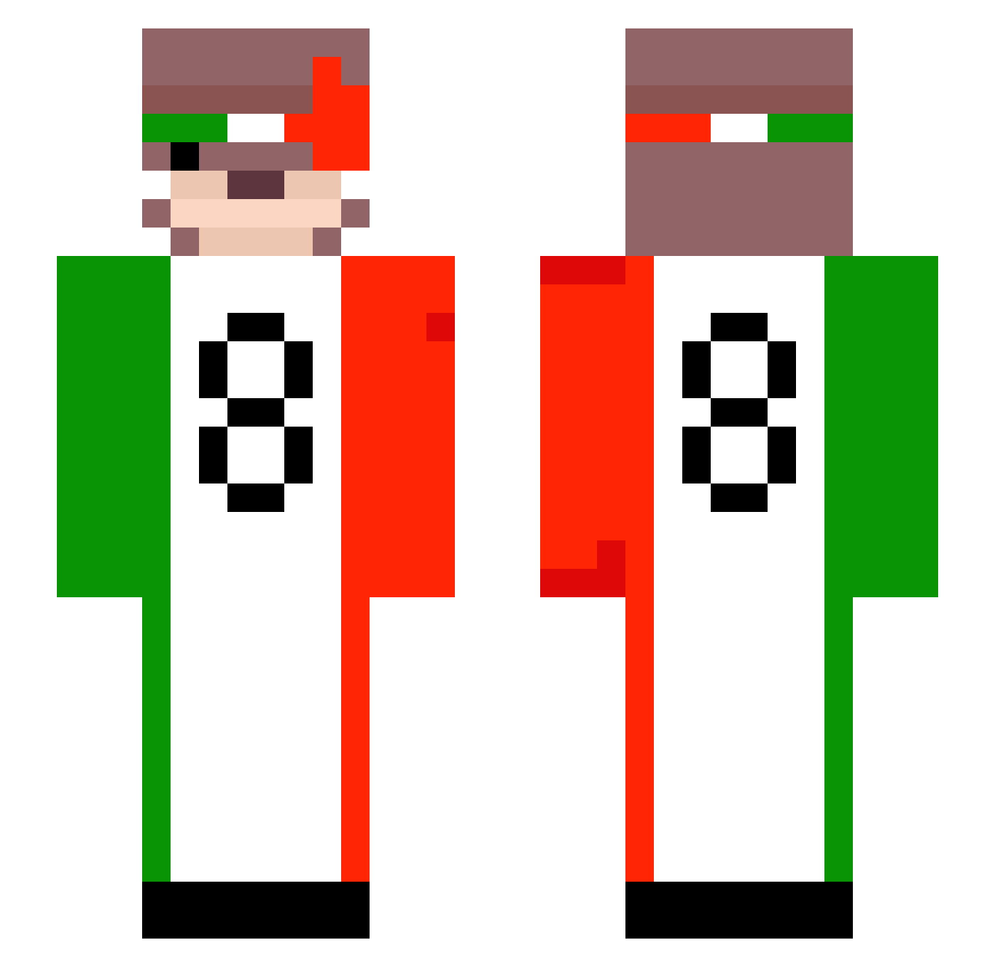 criptato_ Minecraft skin, front and back view