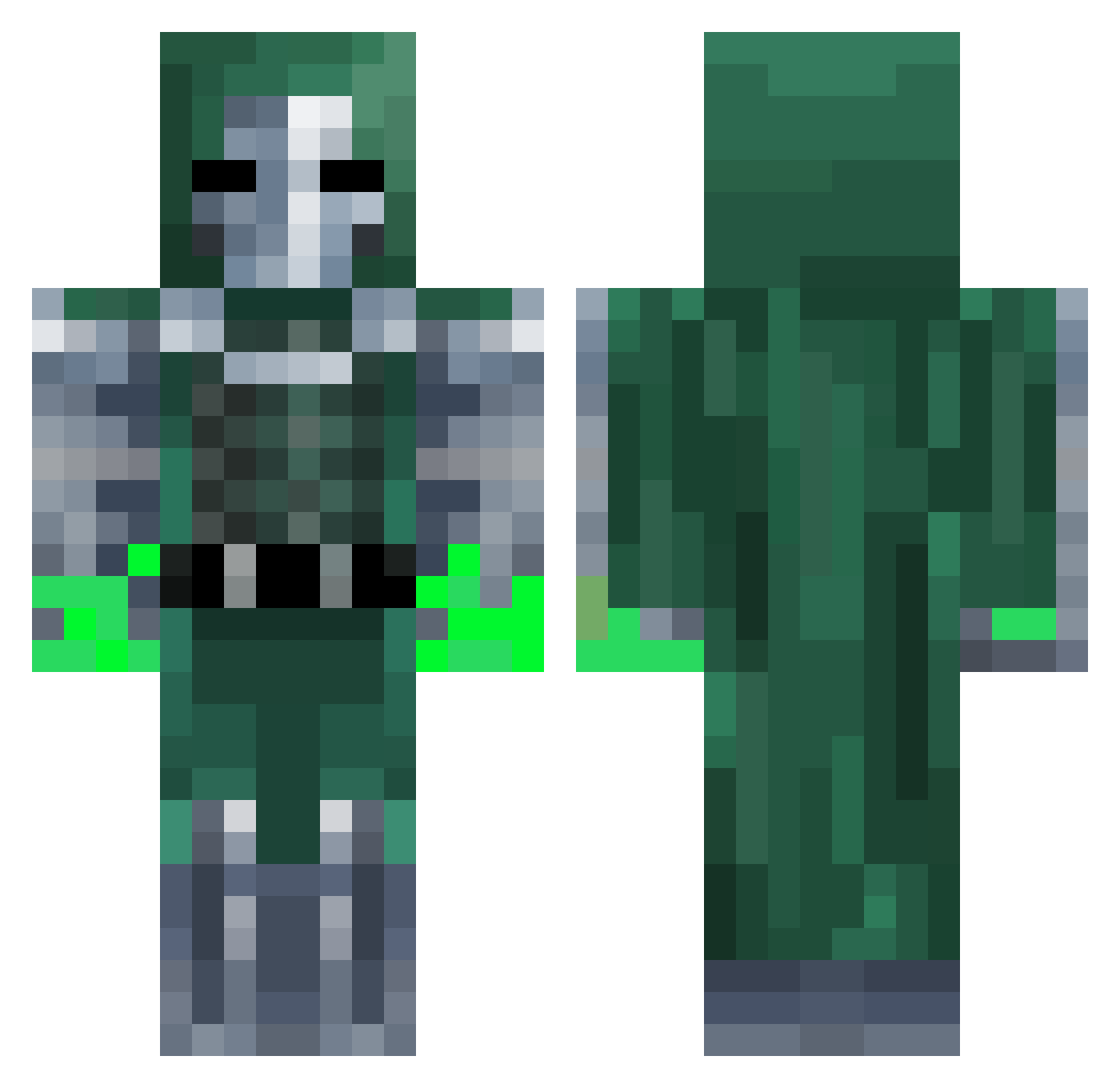 Oliver83_ Minecraft skin, front and back view