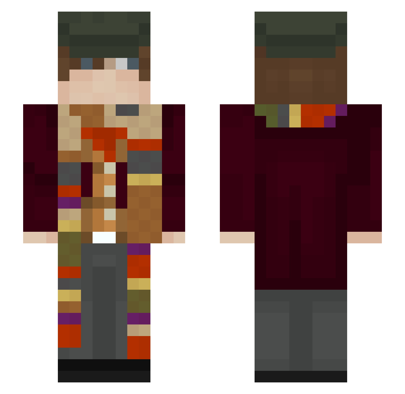 pdubz11 Minecraft skin, front and back view