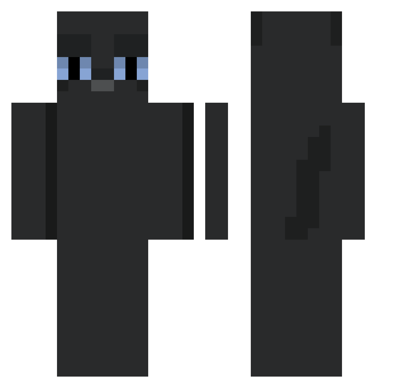 eupoura Minecraft skin, front and back view