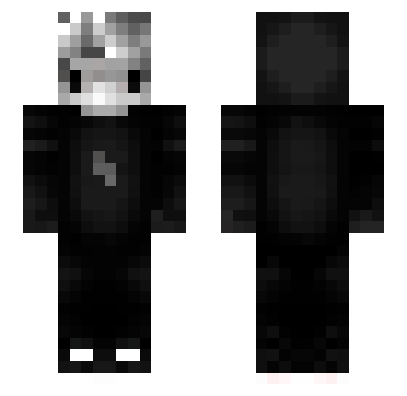 Voja Minecraft skin, front and back view