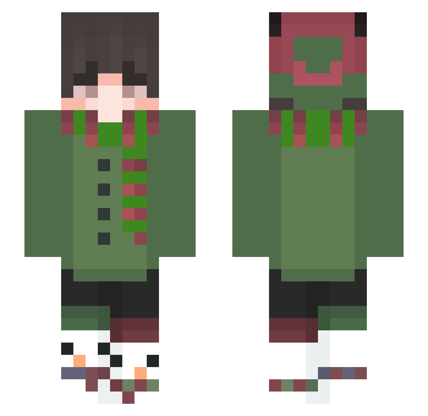 _VenTRoX Minecraft skin, front and back view