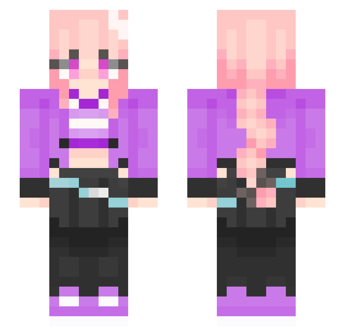 bialywan Minecraft skin, front and back view