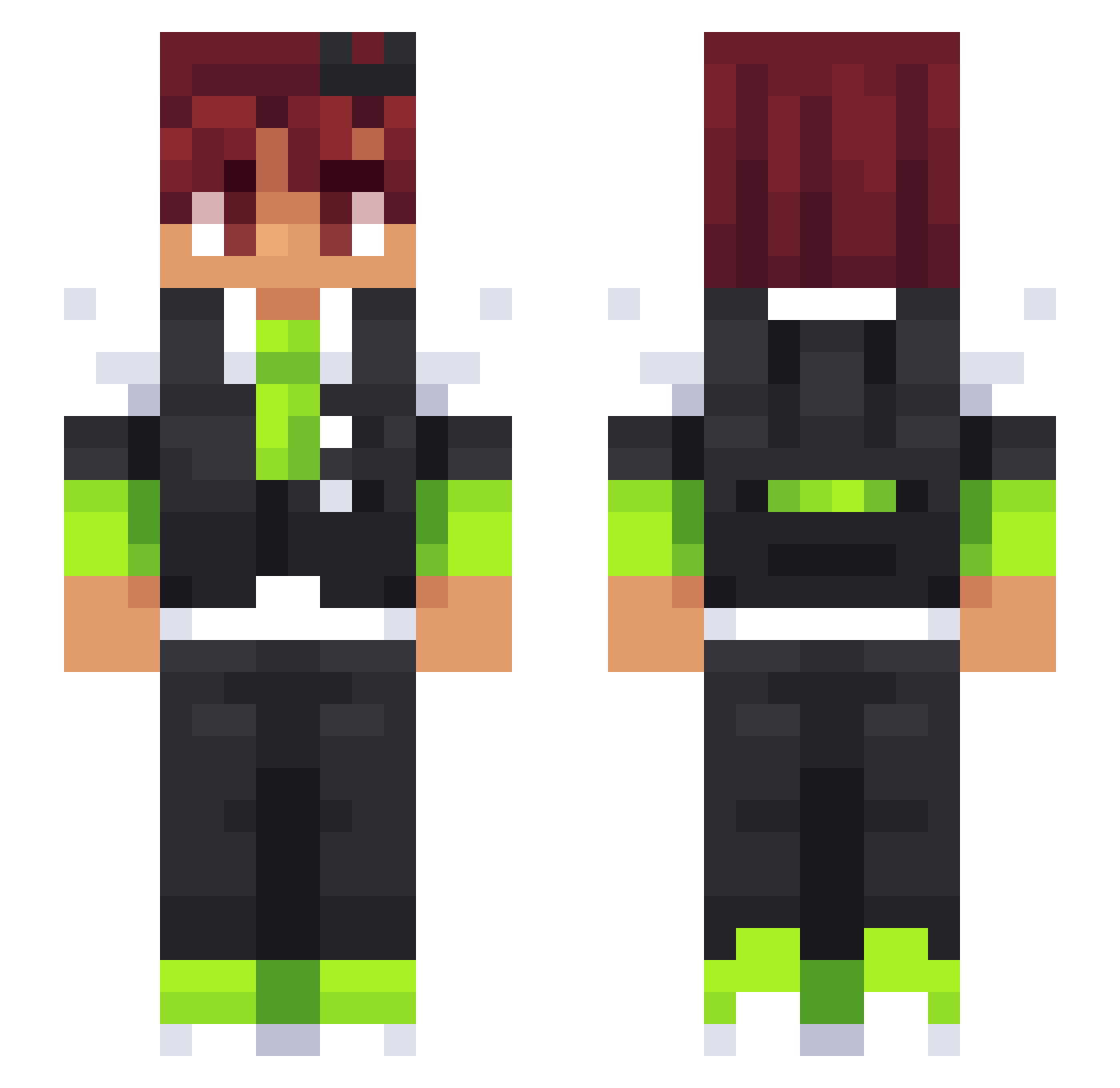 unesotericsoul Minecraft skin, front and back view
