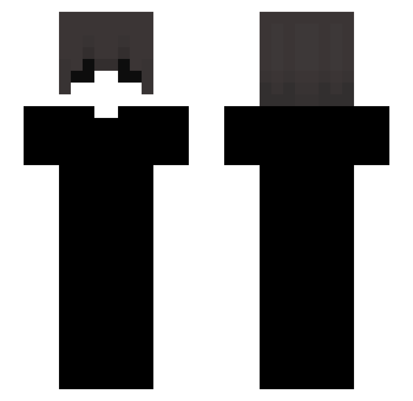swusy Minecraft skin, front and back view